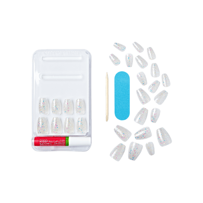 KISS Gel Fantasy Dreamdust Press On Glue Nails - Mood Dust