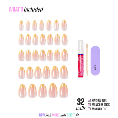 KISS GLAM Embellished Press On Glue Nails - Always Glowing