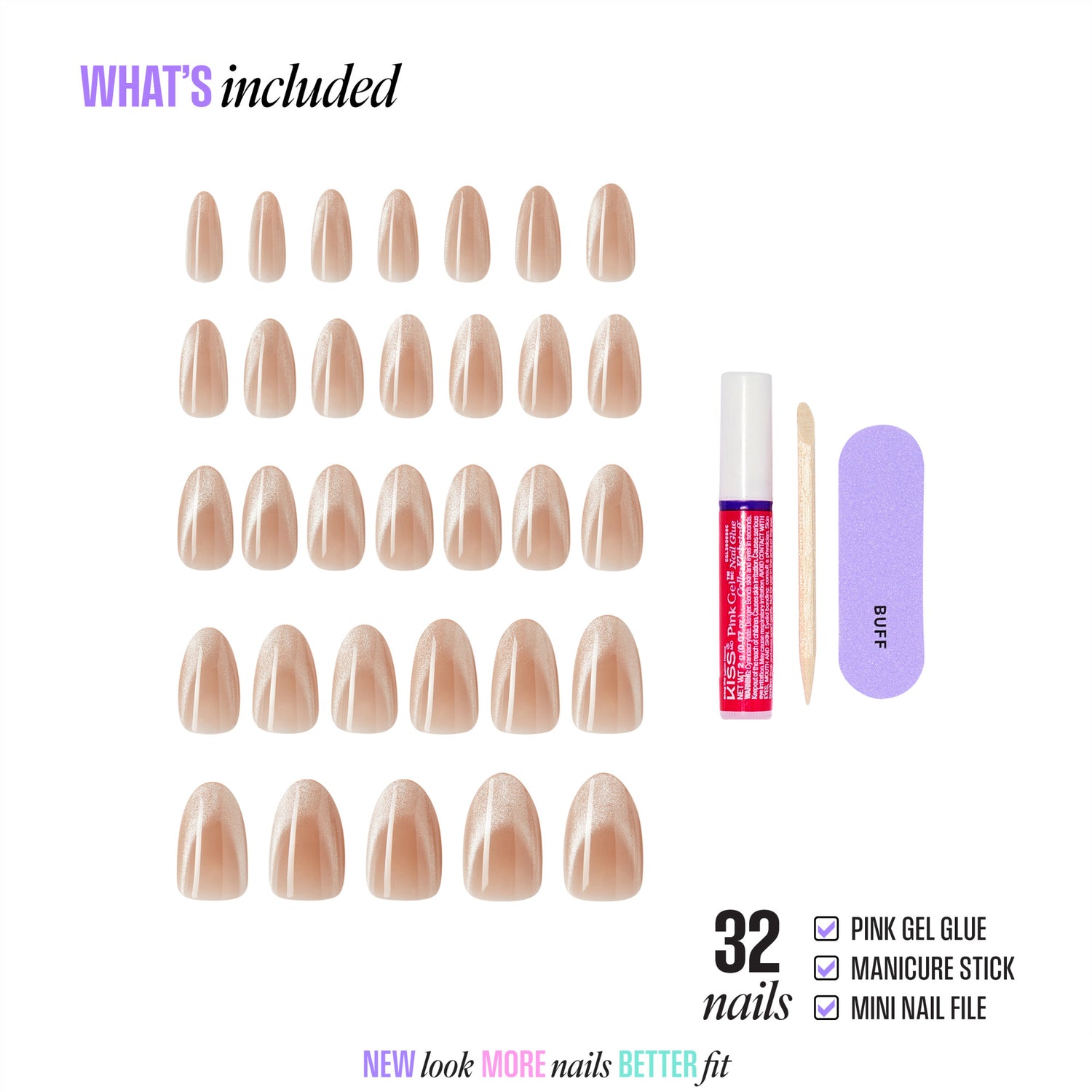 KISS CORE Magnetic Press On Glue Nails - Amazon Falls