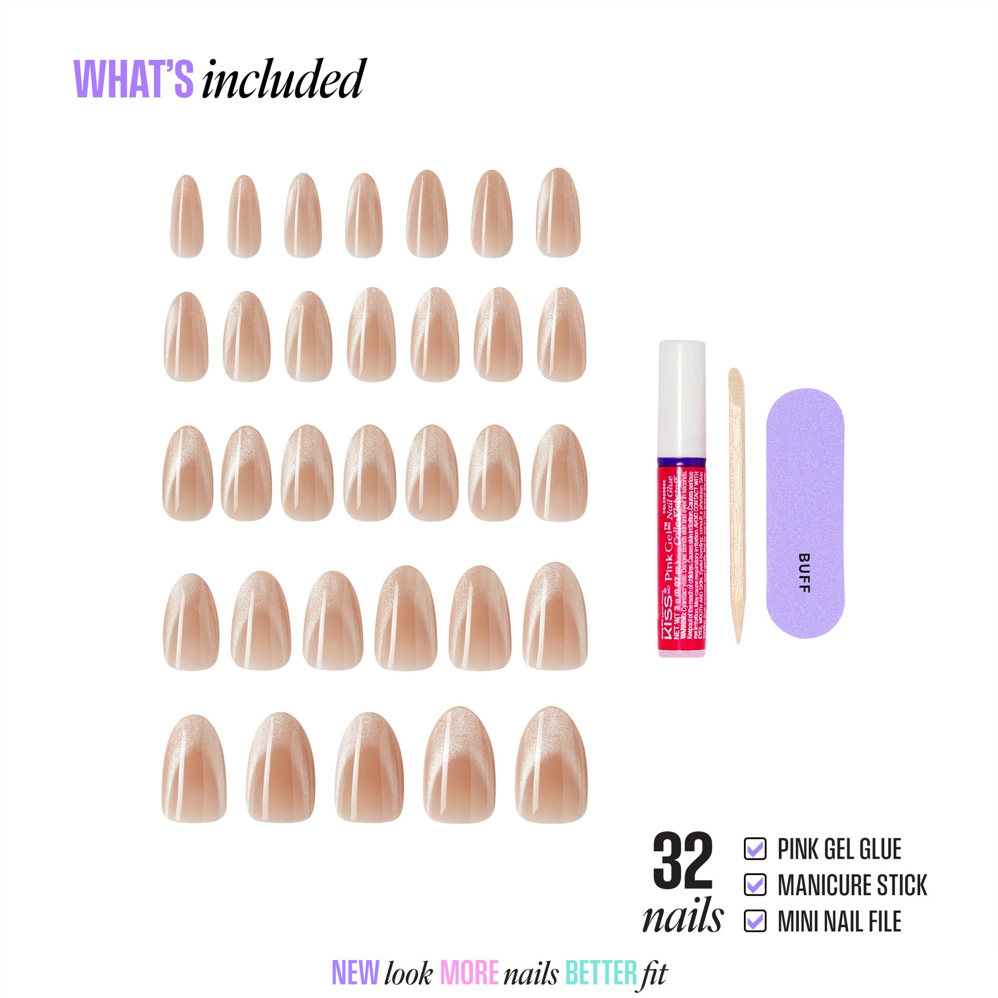 KISS CORE Magnetic Press On Glue Nails - Amazon Falls