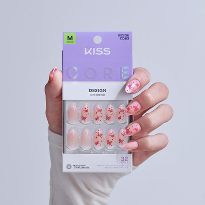KISS CORE Design Press On Glue Nails - Signature