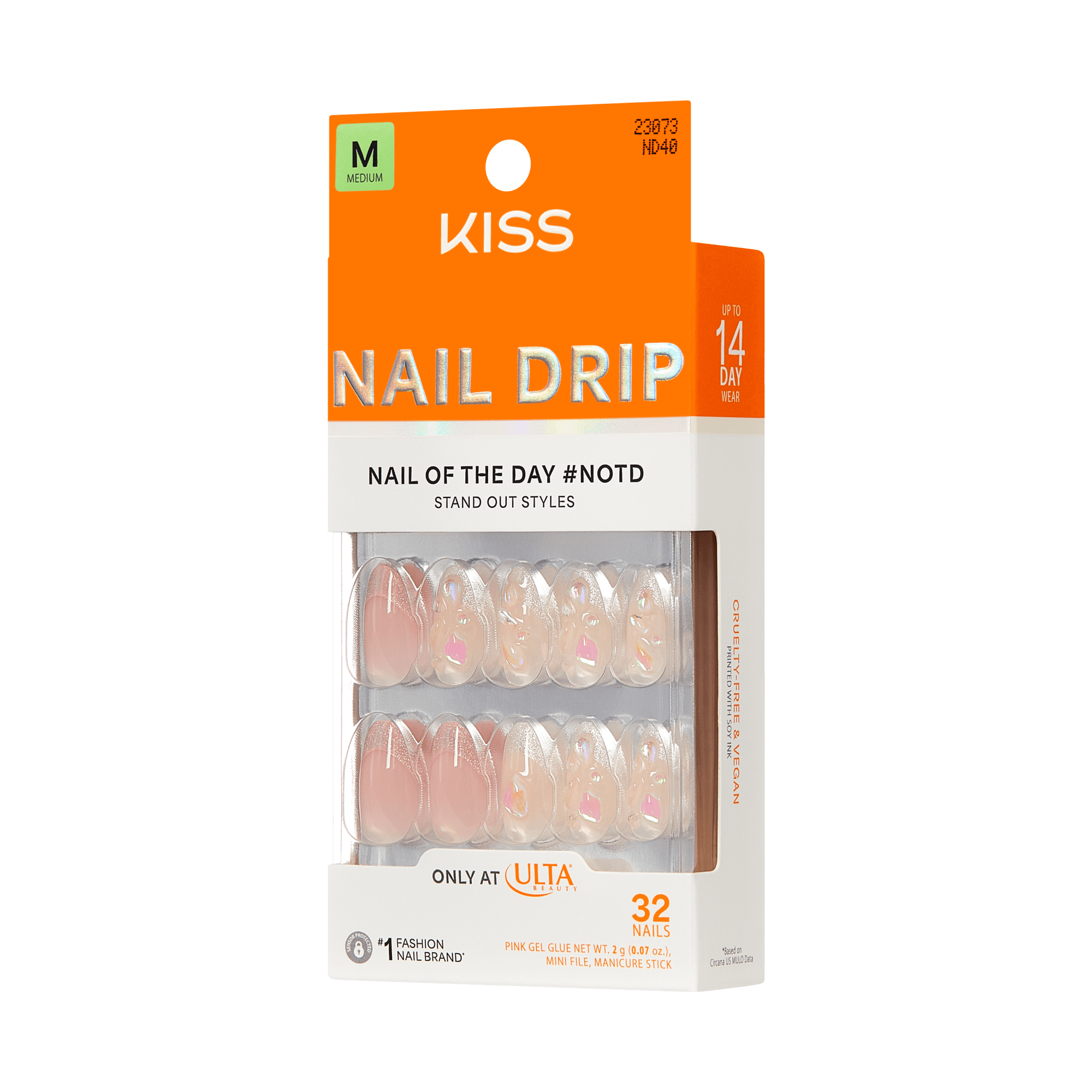 KISS NAIL DRIP Press On Glue Nails - Vivid