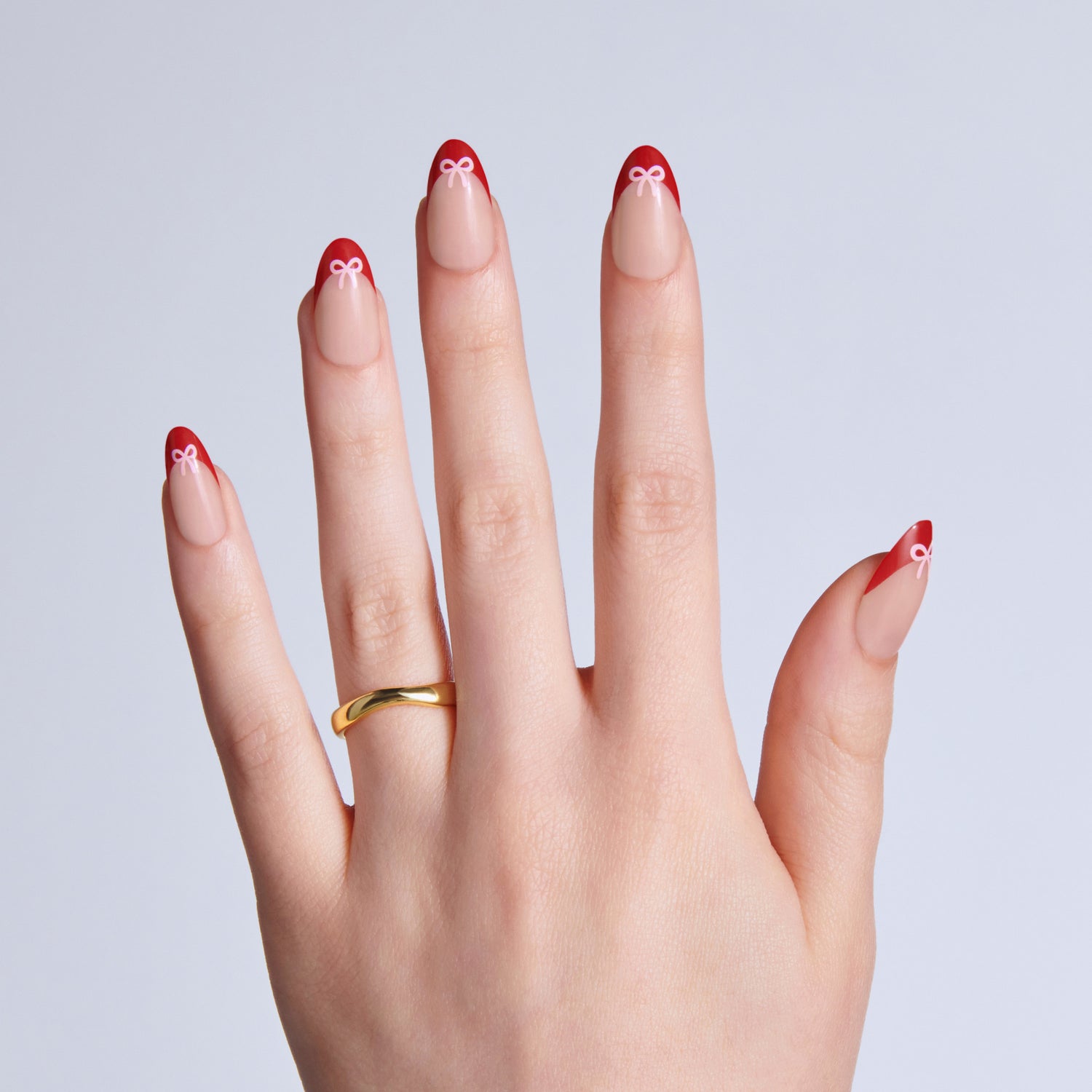 KISS LOVE Design Press On Glue Nails - Falling for Forever