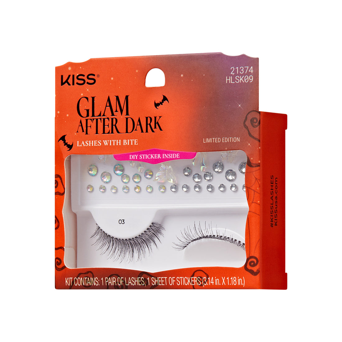 KISS Halloween Lashes &amp; Gem Sticker - Whimsical