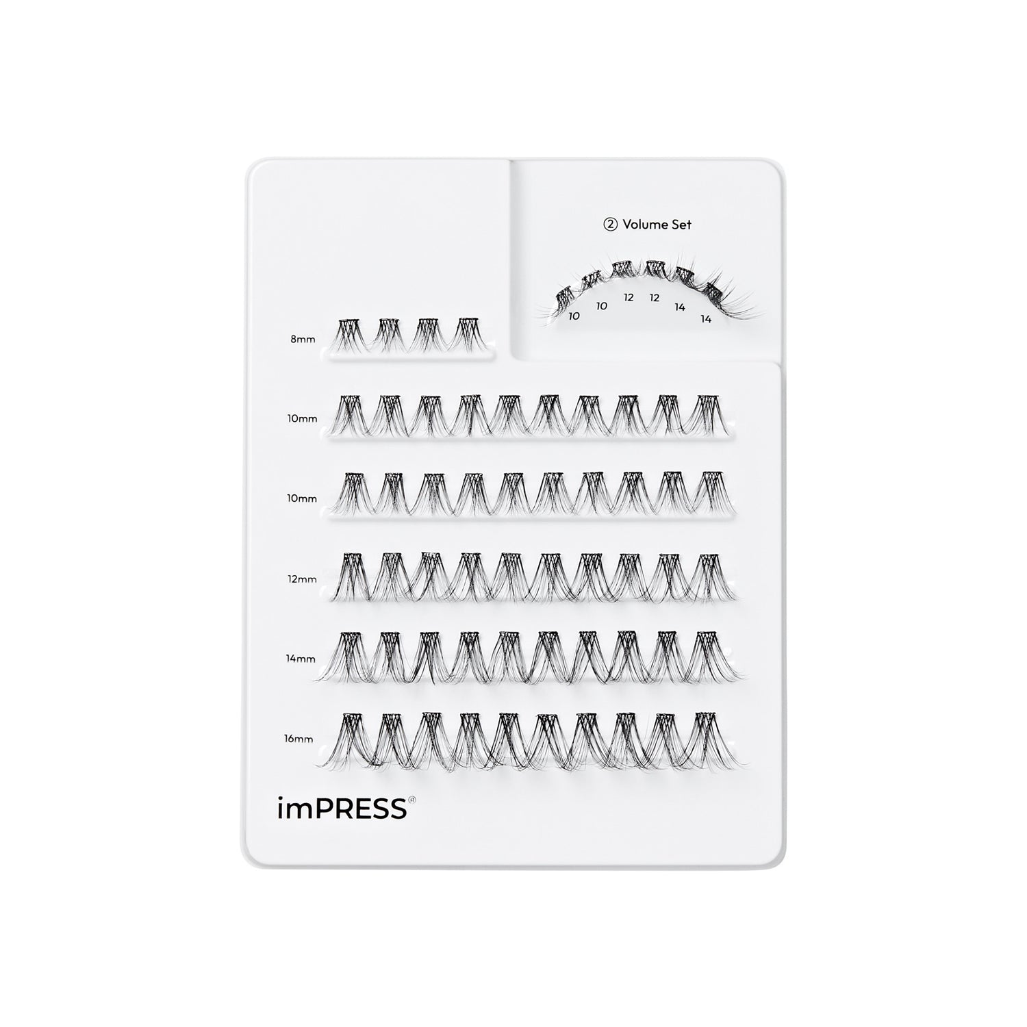 imPRESS Falsies Pre-Glued Individual Lashes Multipack- Classic Volume