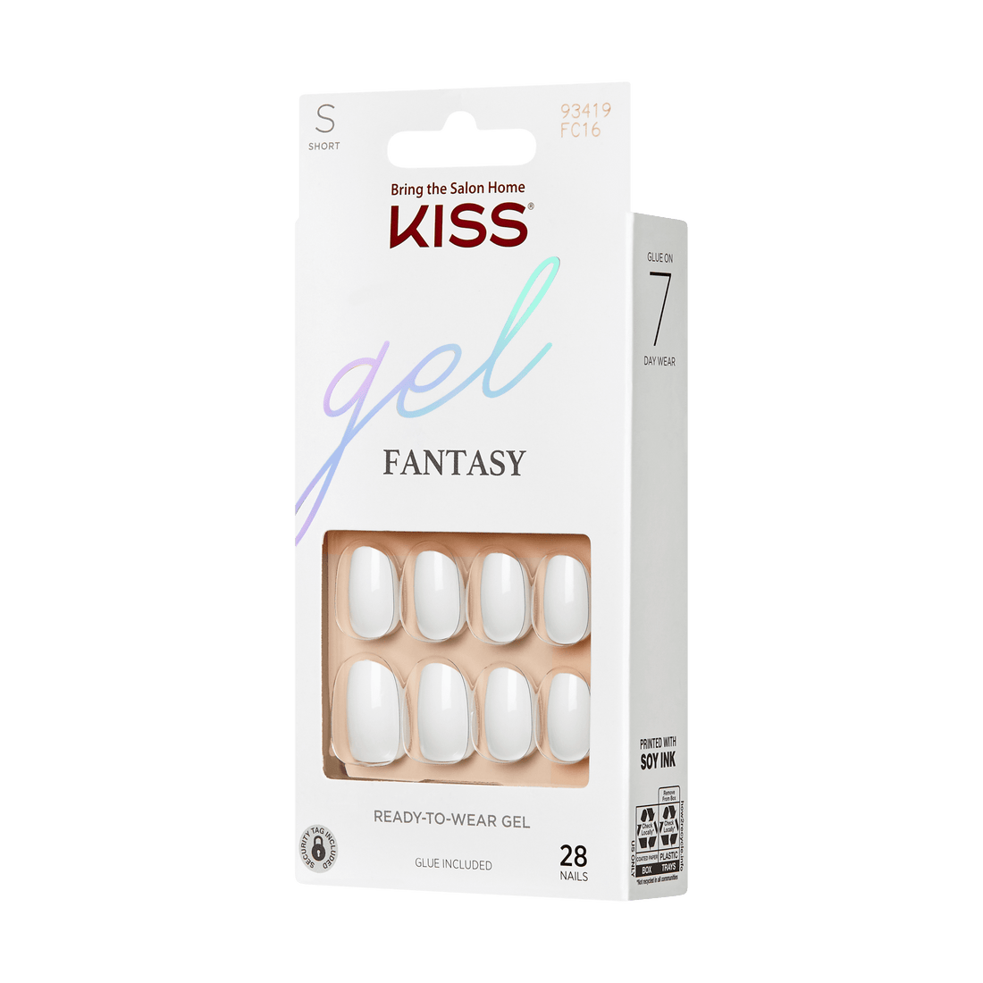 KISS Gel Fantasy Color Press On Glue Nails - Happy Hands
