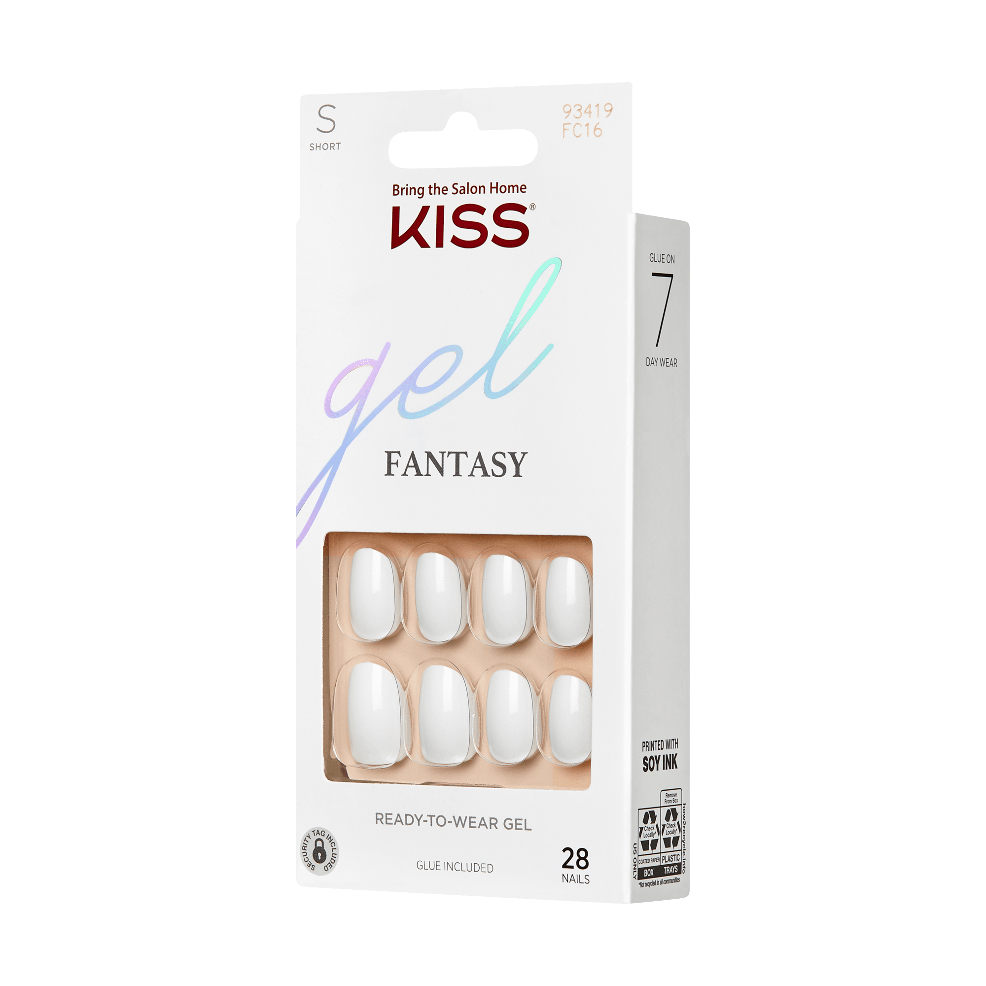 KISS Gel Fantasy Color Press On Glue Nails - Happy Hands
