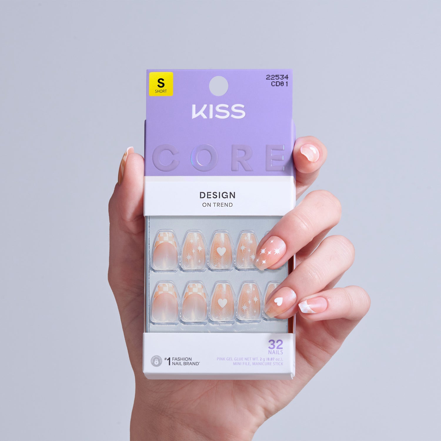 KISS CORE Design Press On Glue Nails - Cheers