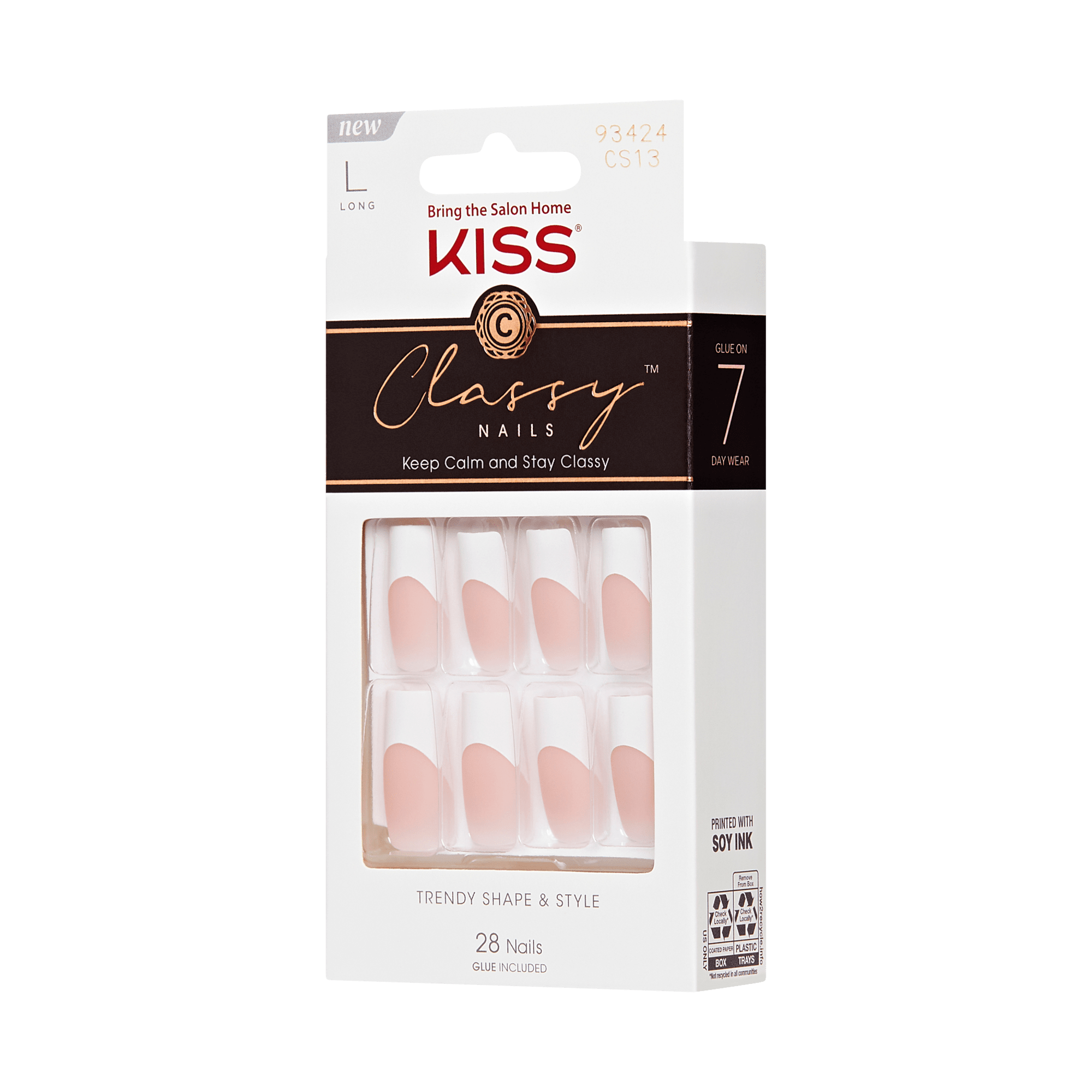 KISS Classy Press On Glue Nails - Movin&