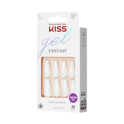KISS Gel Fantasy Press On Glue Nails - True Color