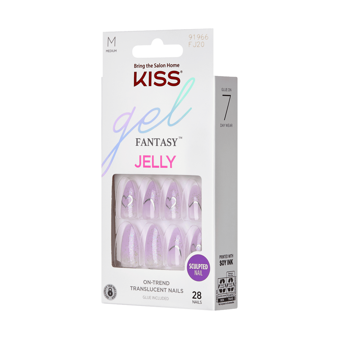 KISS Gel Fantasy Jelly Press On Glue Nails - One Day Jelly