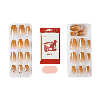 imPRESS Design Press On Nails - Golden Espresso