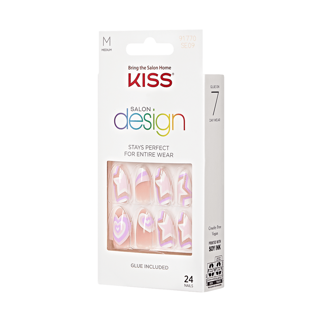 KISS Salon Design Press On Glue Nails - All 4 Me