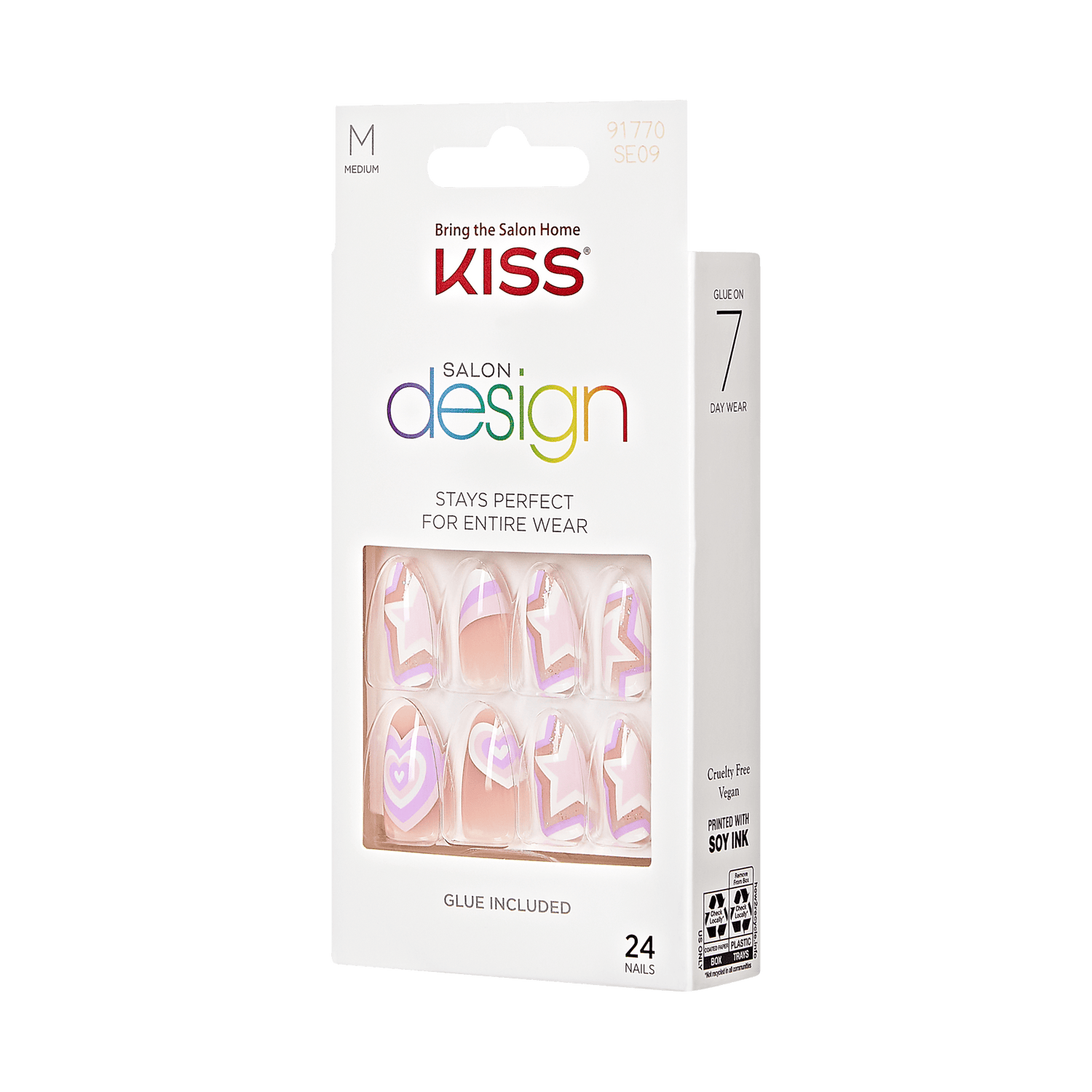 KISS Salon Design Press On Glue Nails - All 4 Me