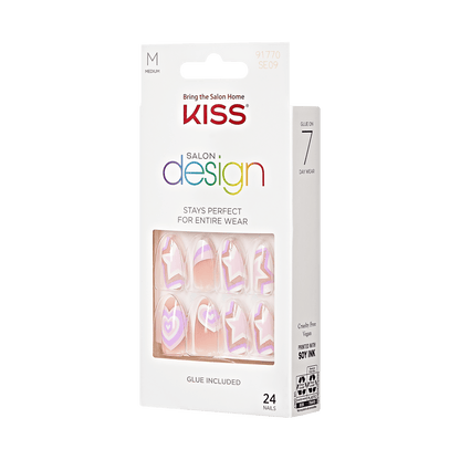 KISS Salon Design Press On Glue Nails - All 4 Me
