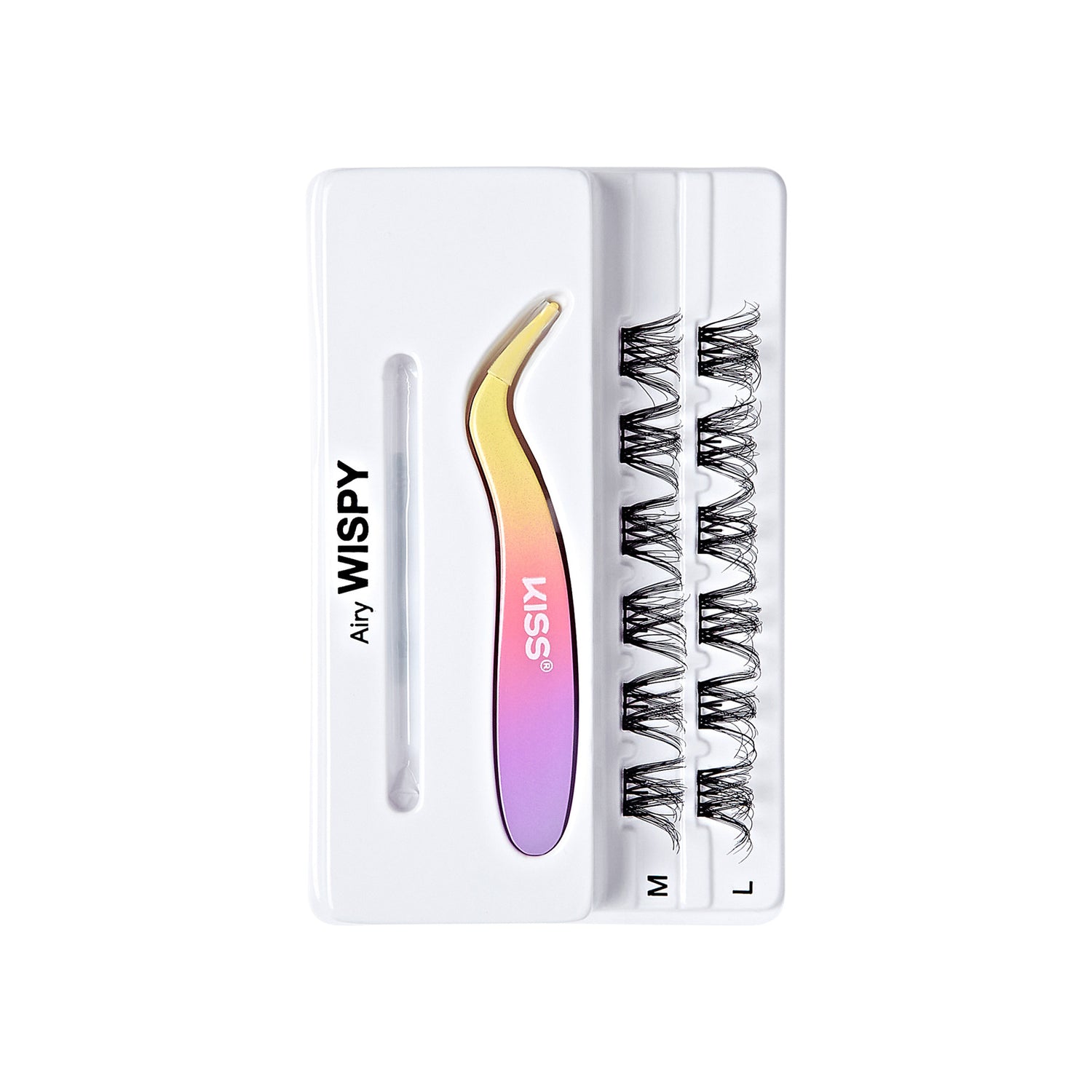 imPRESS Falsies Self Adhesive Eyelashes, 12 Lash Clusters + Applicator - Airy
