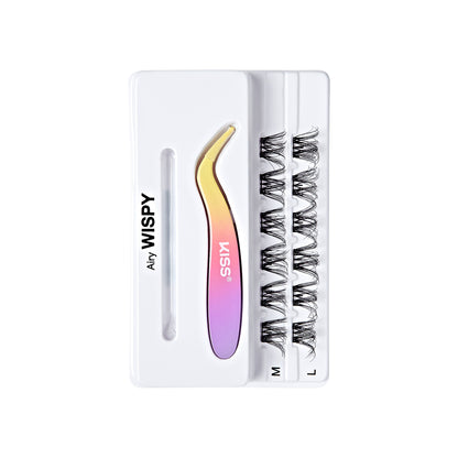 imPRESS Falsies Self Adhesive Eyelashes, 12 Lash Clusters + Applicator - Airy