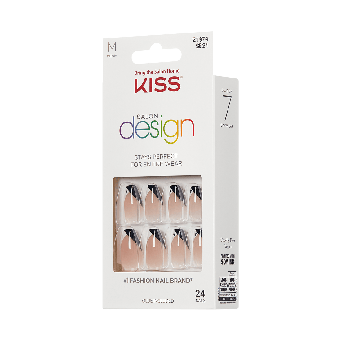 KISS Salon Design Press On Glue Nails - Love In Color