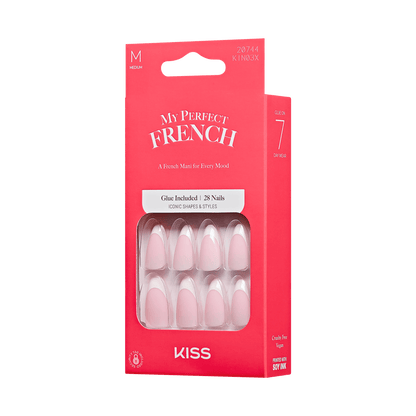 KISS My Perfect French Press On Glue Nails - Daze