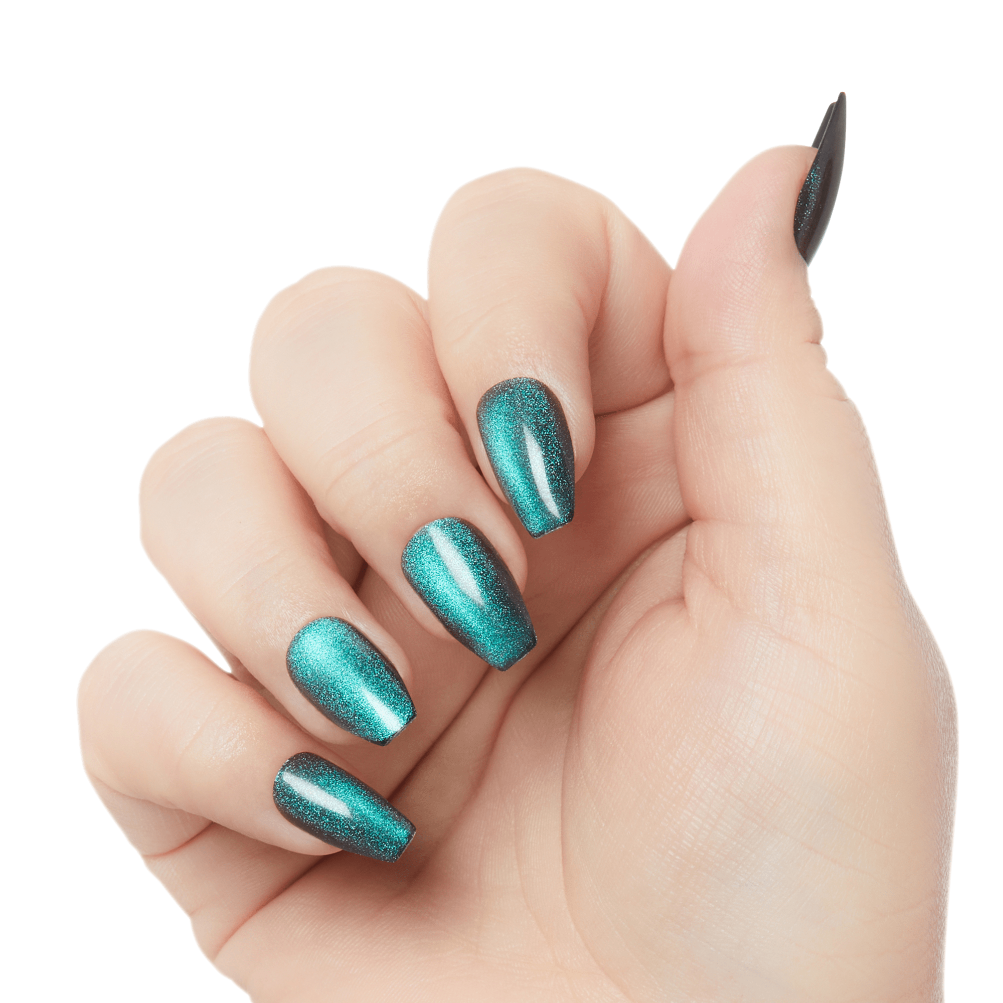 KISS Gel Fantasy Magnetic Press On Glue Nails - Chameleon