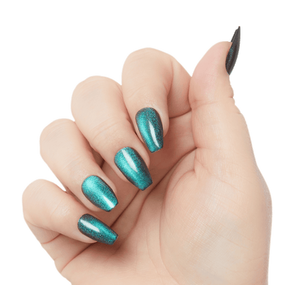 KISS Gel Fantasy Magnetic Press On Glue Nails - Chameleon