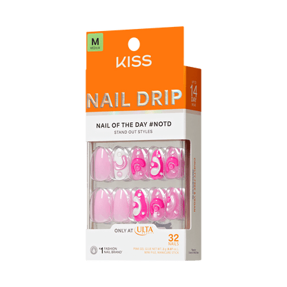 KISS NAIL DRIP Press On Glue Nails - Cheerful Meadow
