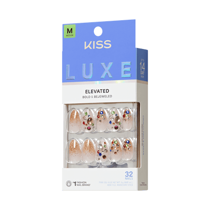 KISS LUXE Press On Glue Nails - Golden Field