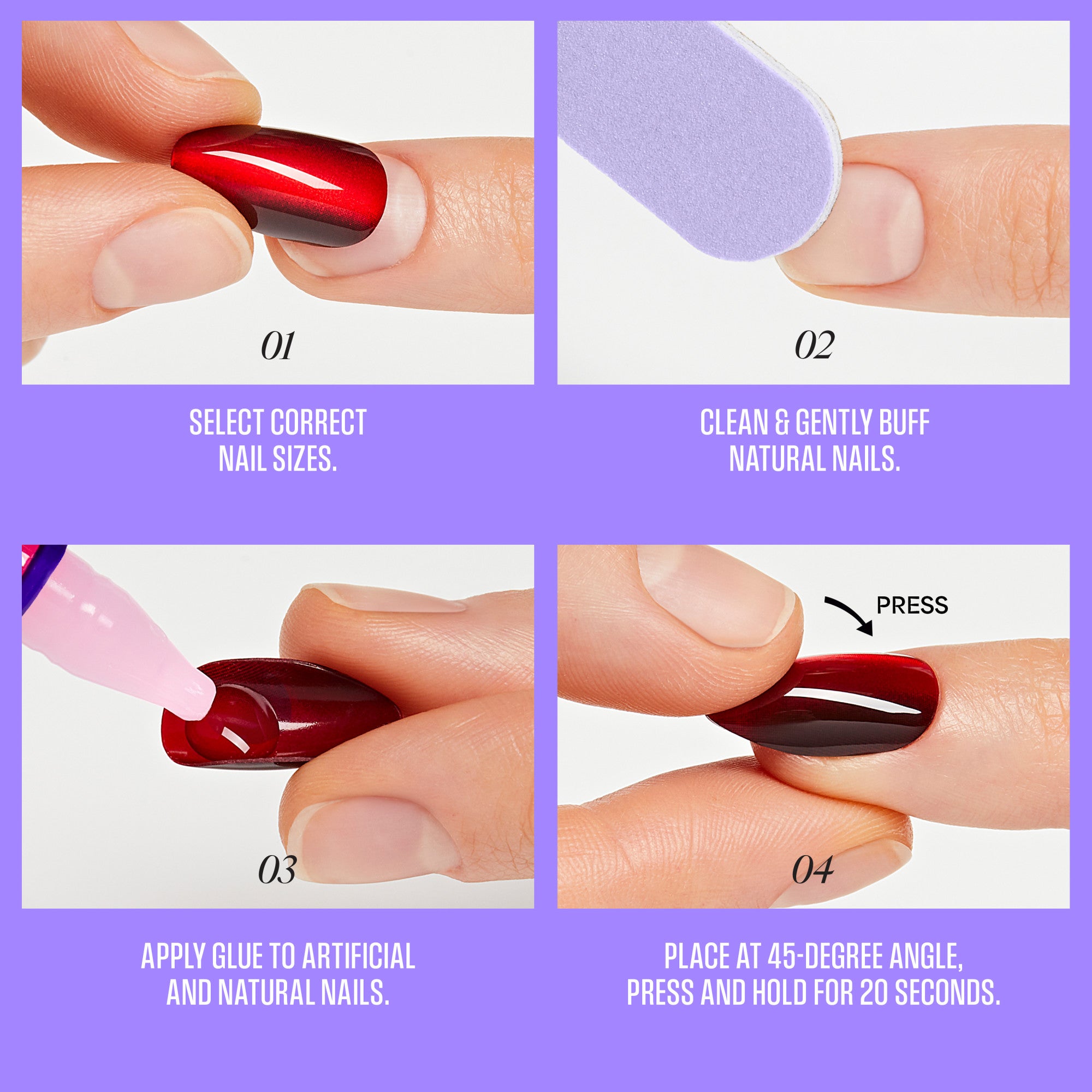 Kiss Core Color Press On Glue Nails - Flee – KISS USA