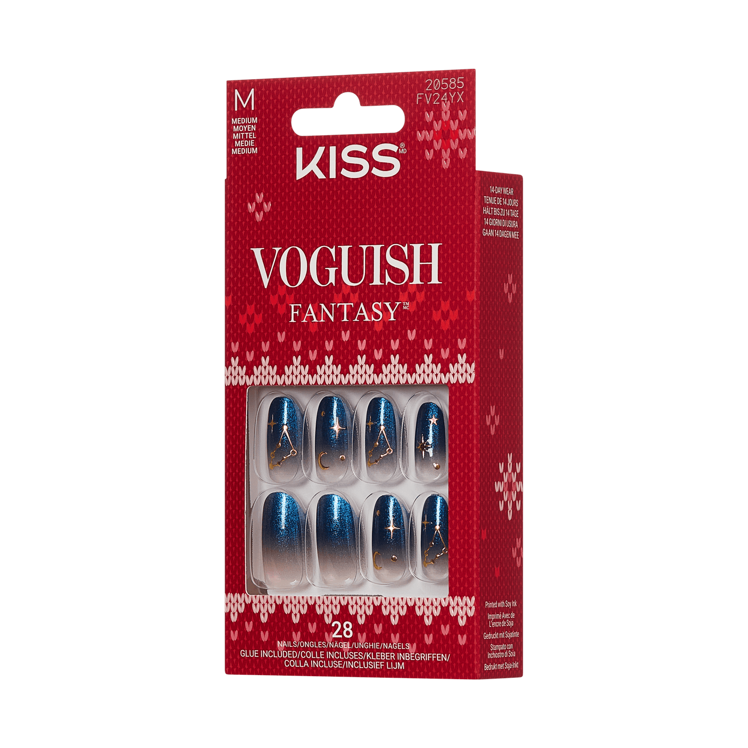 KISS Voguish Fantasy Holiday Press On Glue Nails - Merry Magic