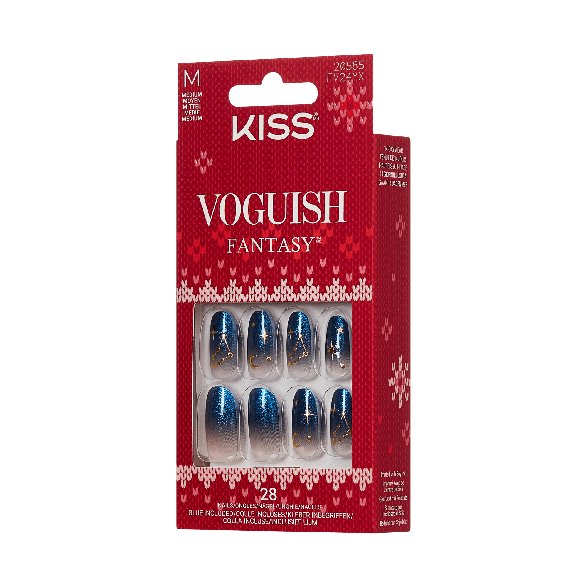 KISS Voguish Fantasy Holiday Press On Glue Nails - Merry Magic
