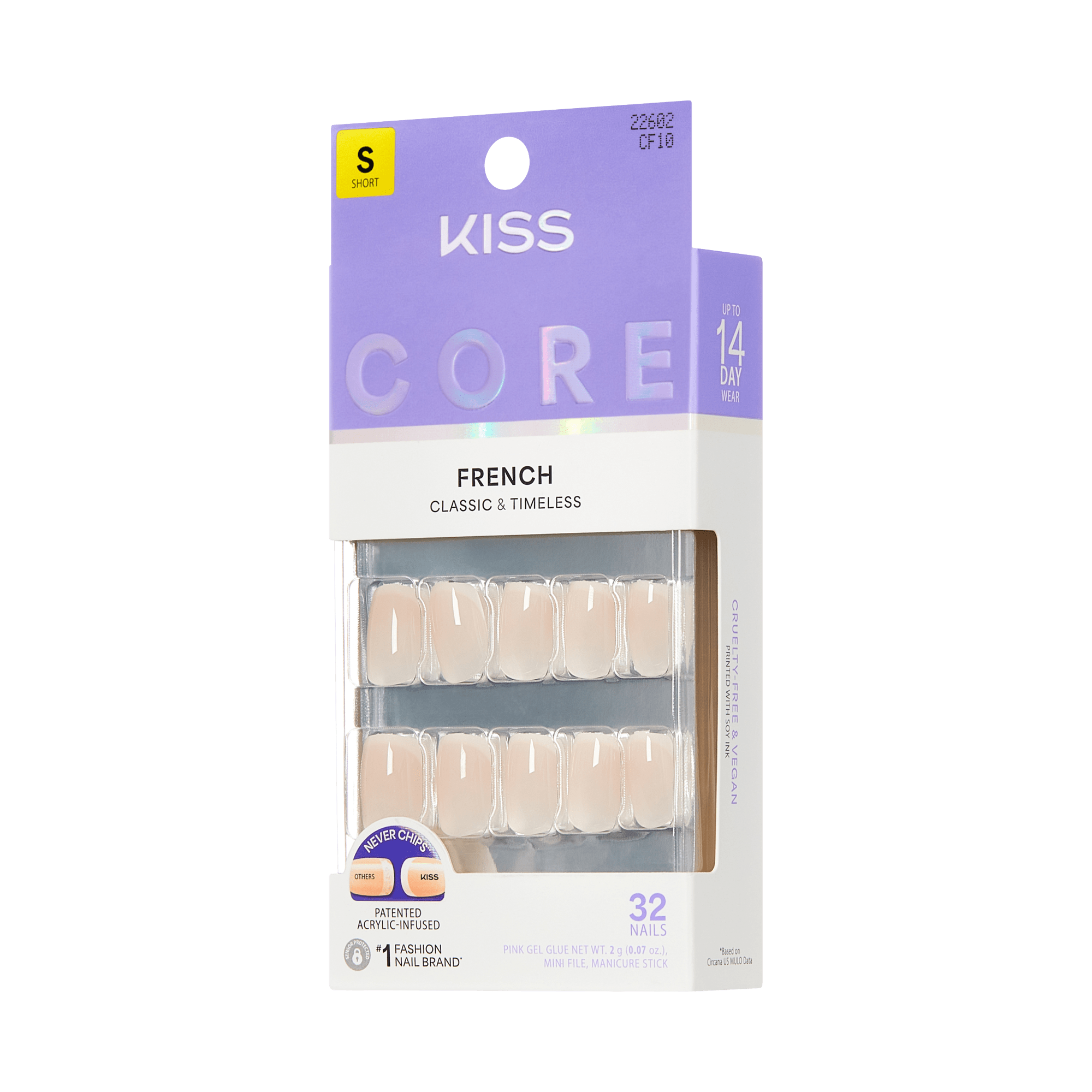 KISS CORE French Press On Glue Nails - My Darling