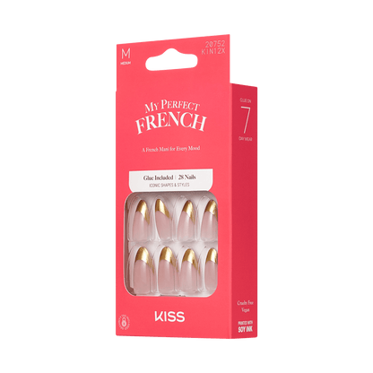KISS My Perfect French Press On Glue Nails - Hold U