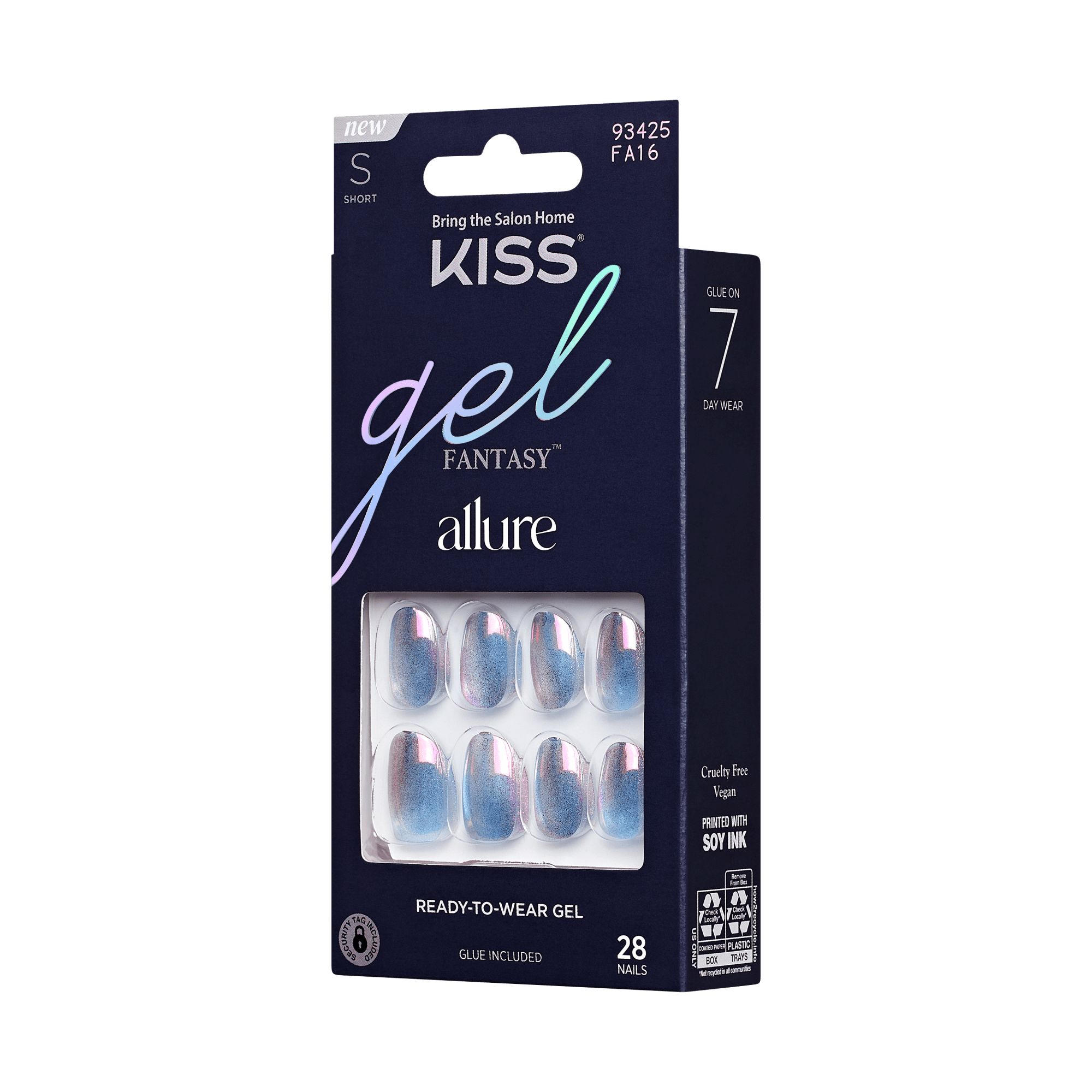 KISS Gel Fantasy Allure Press On Glue Nails - Change Chance