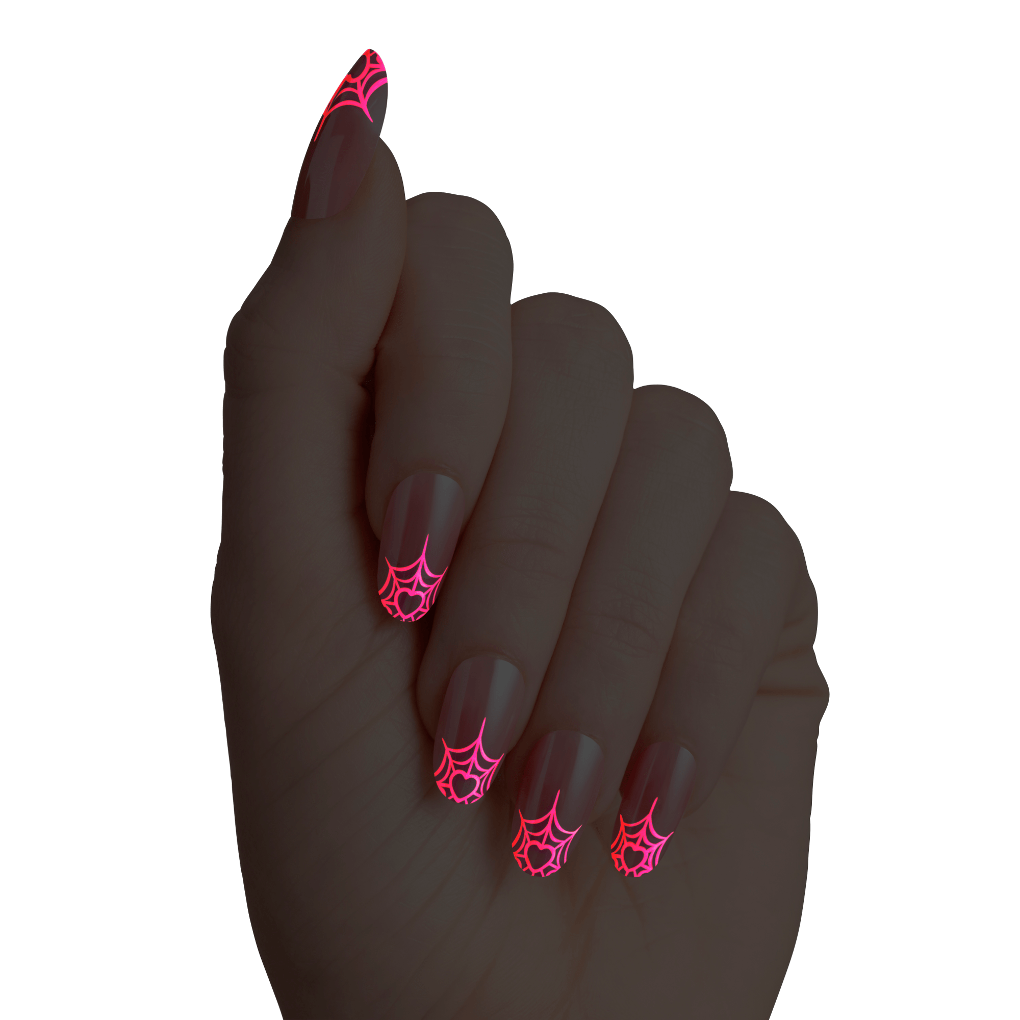 KISS Salon Design Halloween Press On Glue Nails - Hollow Point