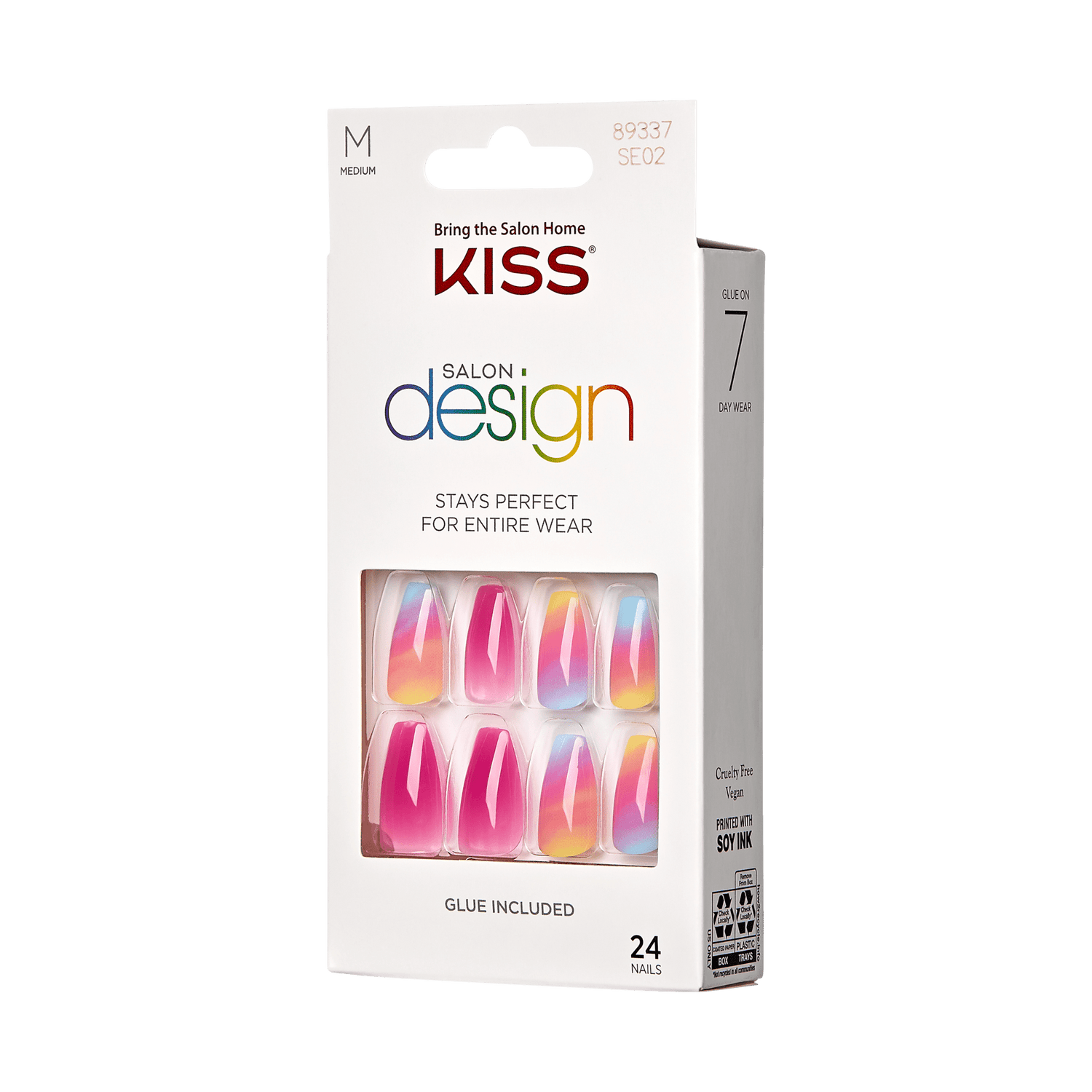 KISS Salon Design Press On Glue Nails - The Motto