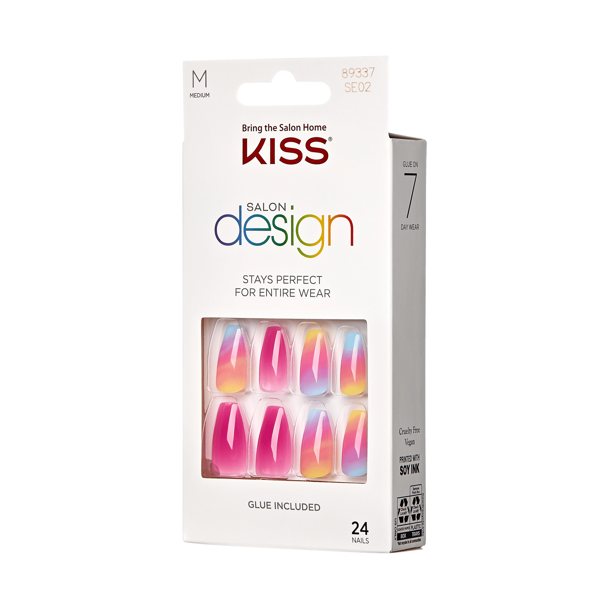 KISS Salon Design Press On Glue Nails - The Motto