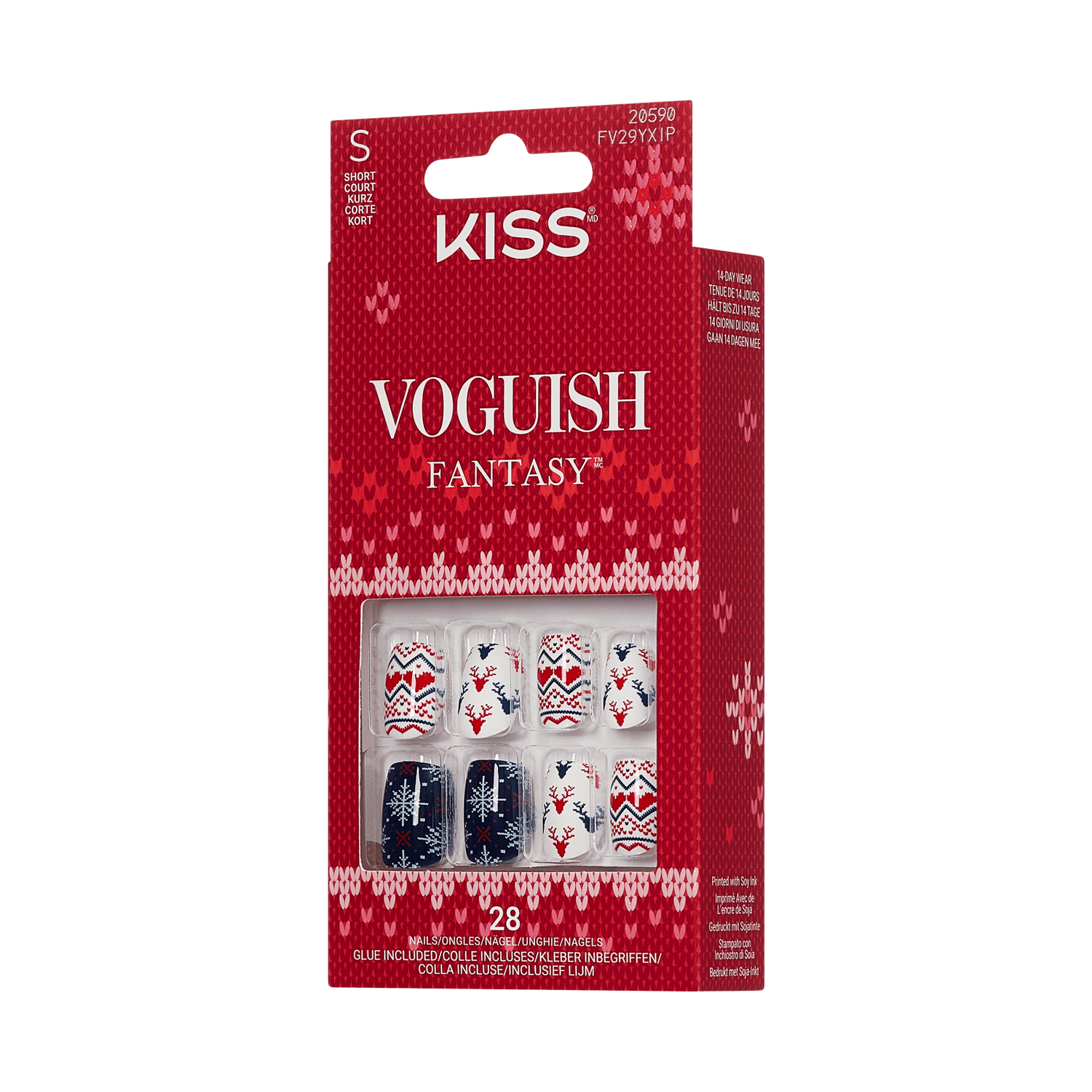 KISS Voguish Fantasy Holiday Press On Glue Nails - Snow Much Fun