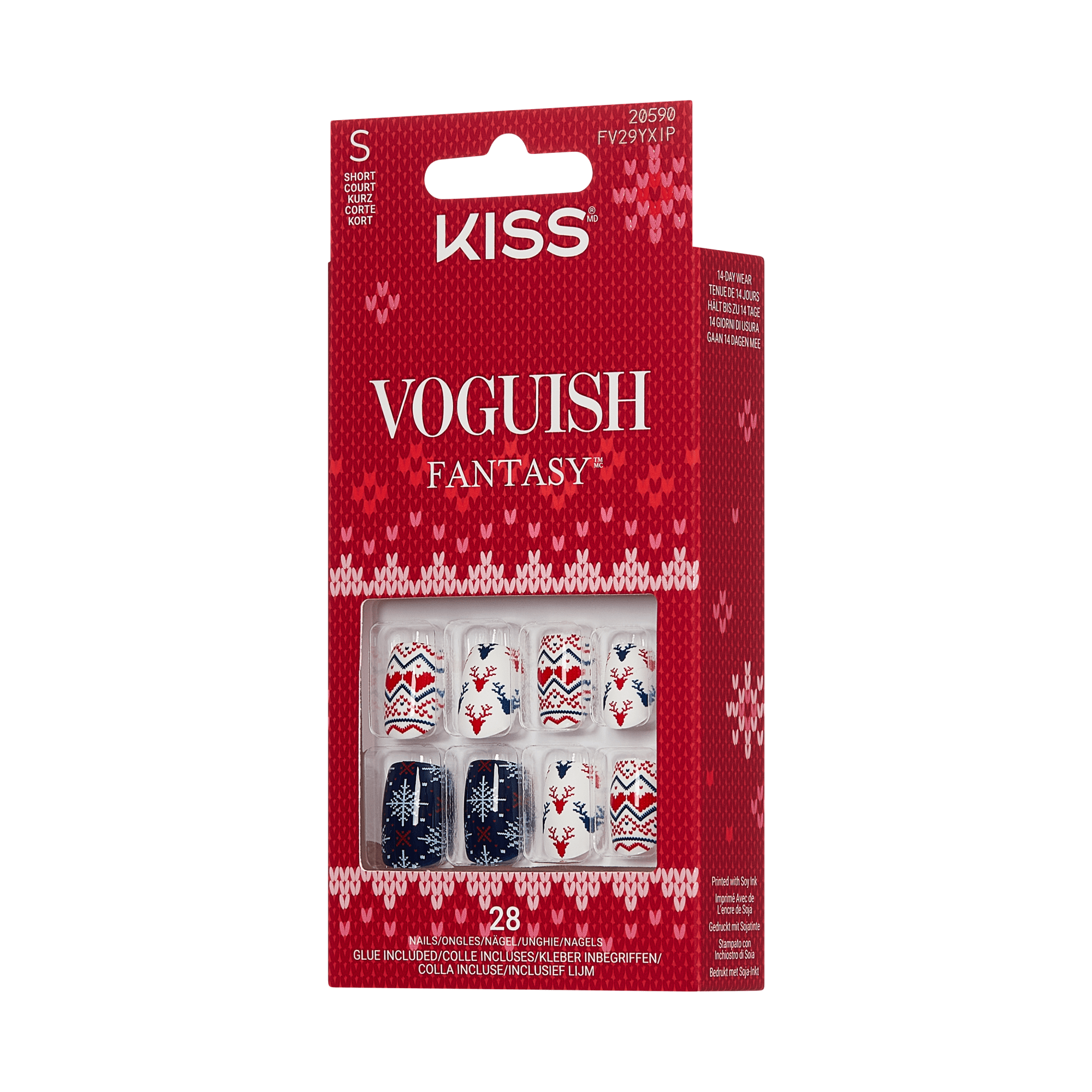 KISS Voguish Fantasy Holiday Press On Glue Nails - Snow Much Fun