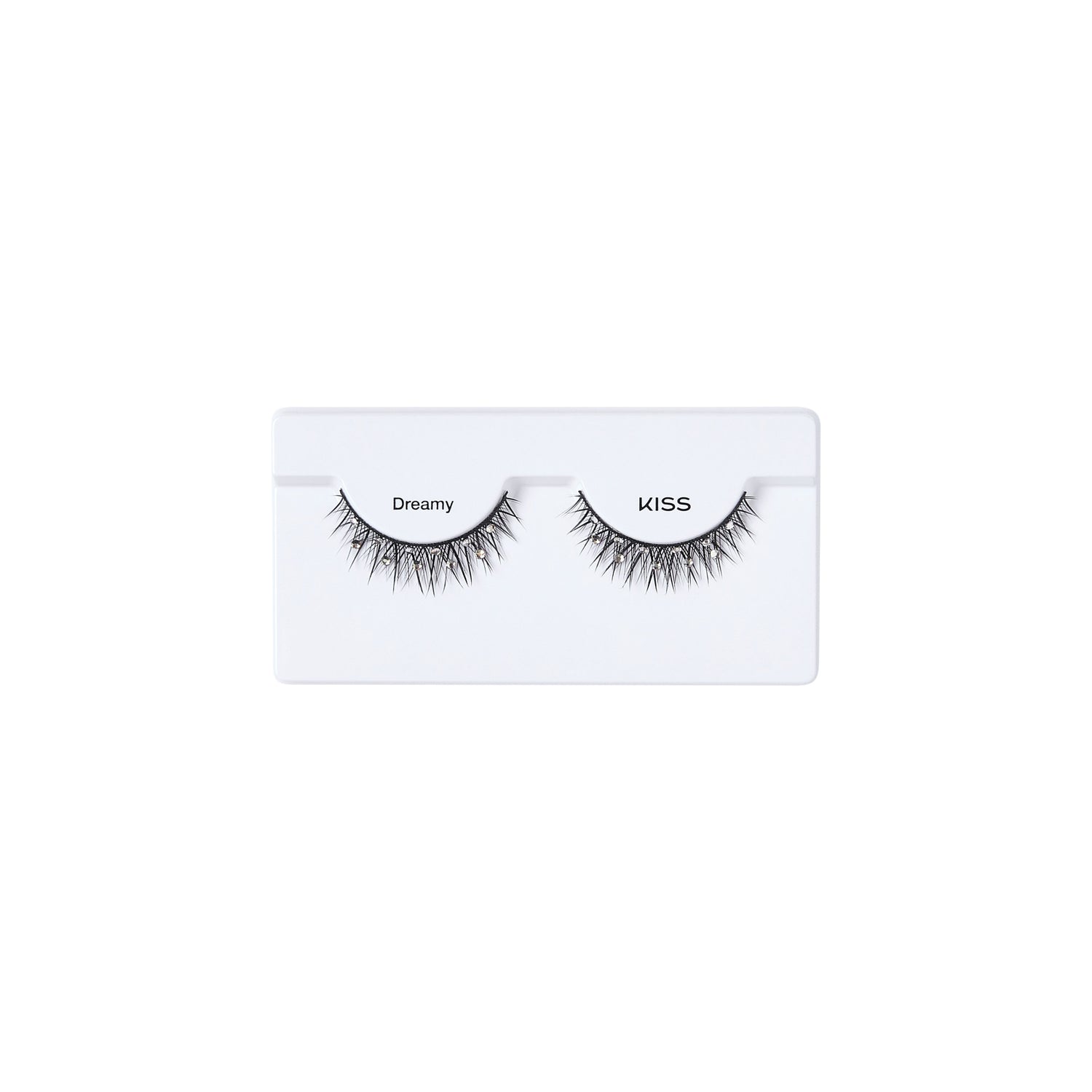 KISS Dreamy false eyelashes on white packaging strip
