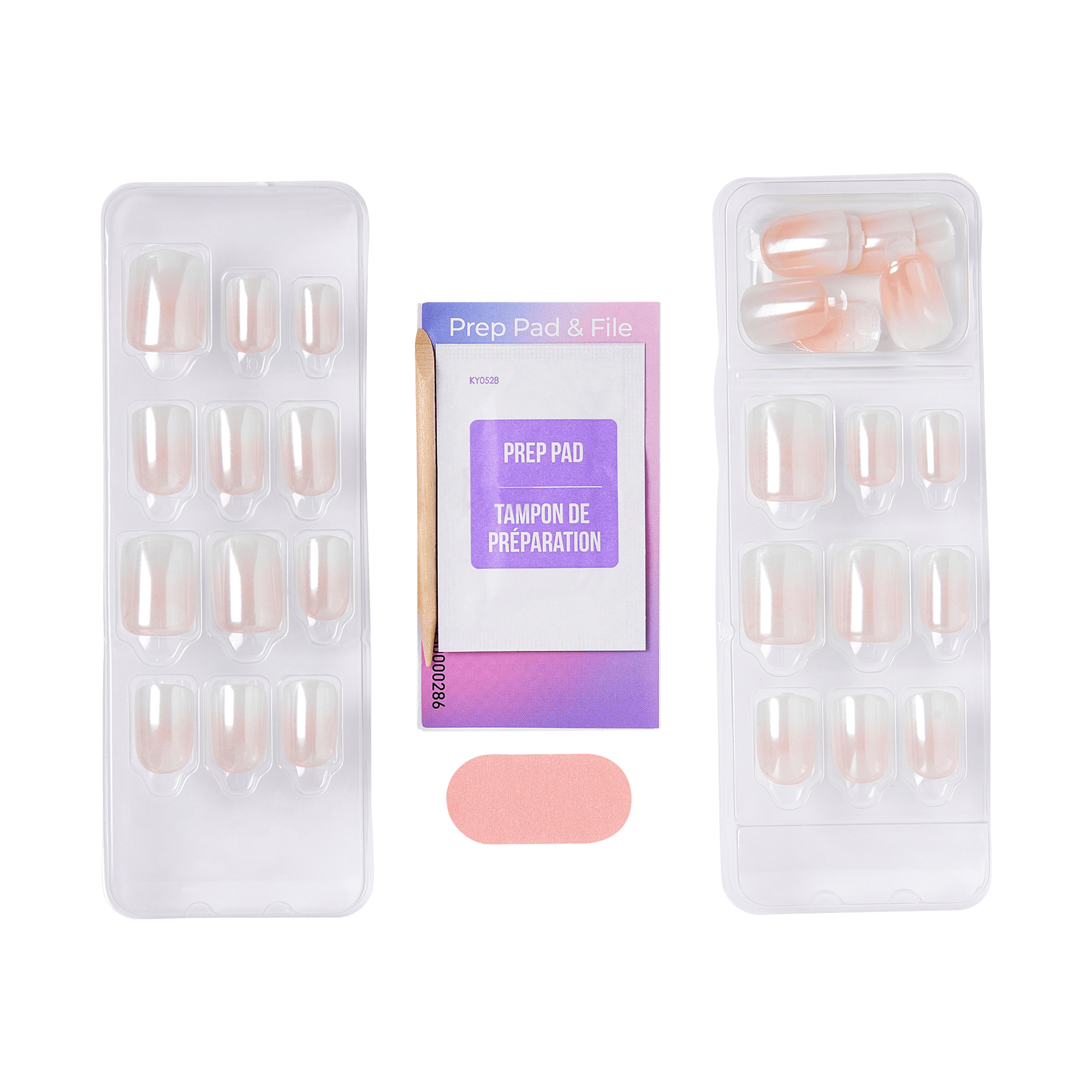 colorFX by Impress No Glue Fake Press On Nails - Connection | Solid, White, Short, Squoval, Manicure