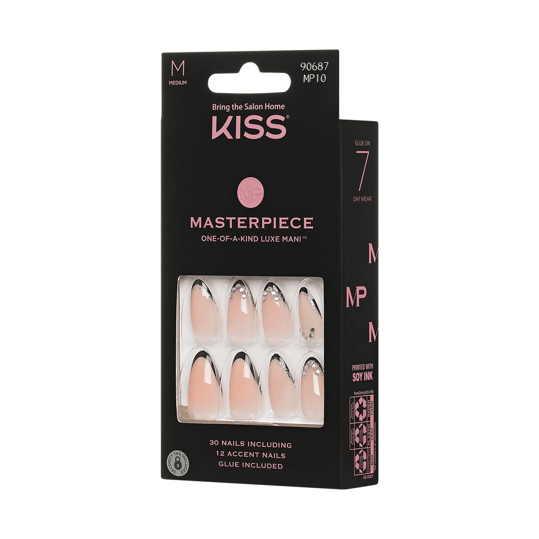 KISS Masterpiece Press On Glue Nails - Perfection