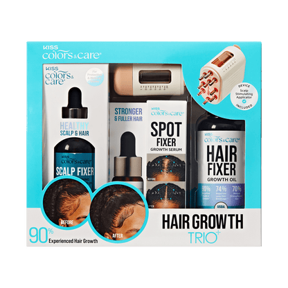 KISS Colors &amp; Care Hair Growth Trio +  Scalp Stimulating Applicator
