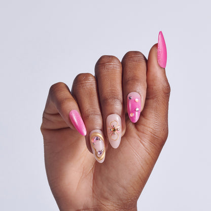 KISS LUXE Press On Glue Nails - Aurelia Meadow