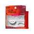 The image features a packaging for "KISS Glam After Dark" lashes, specifically the "Ethereal Spell" style. The box is designed with a Halloween theme, incorporating elements like bats and a dark color palette. Inside, it contains one pair of dramatic false eyelashes and a sheet of decorative stickers. The packaging is labeled as a limited edition, emphasizing its unique appeal. The overall aesthetic is playful and festive, suitable for special occasions or themed events.