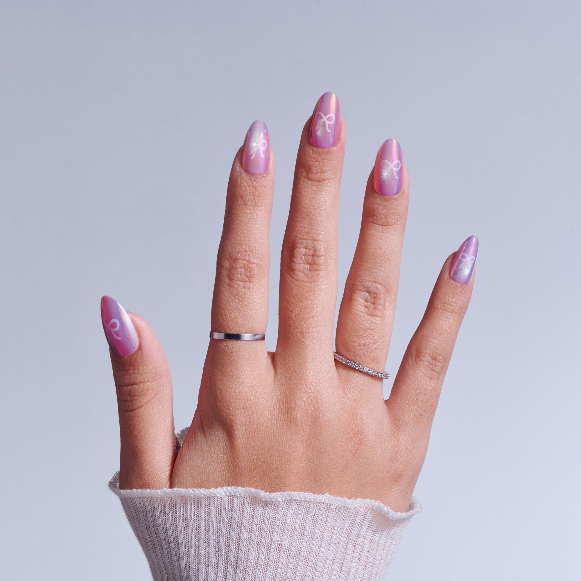 KISS GLAM Embellished Press On Glue Nails - Crystal Pop