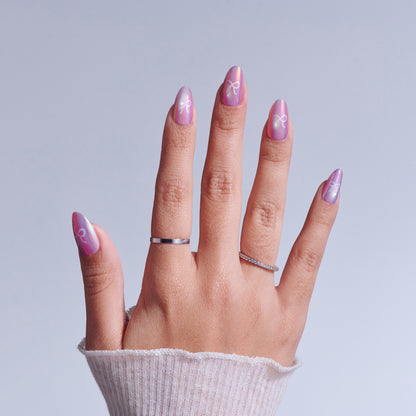 KISS GLAM Embellished Press On Glue Nails - Crystal Pop