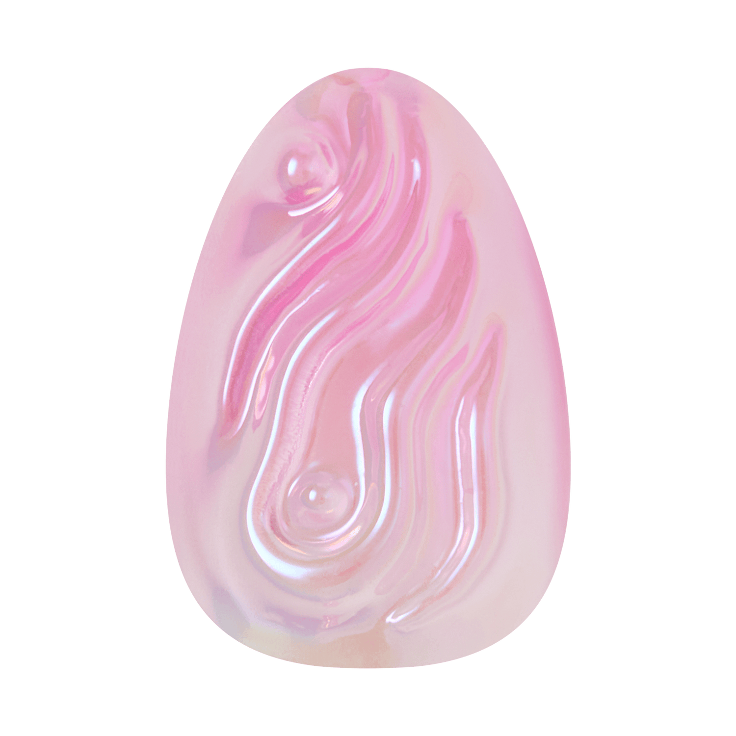 Kiss Glam Jeweled Press On Fake Glue Nails - Starry Chiffon | 3D &amp; Jeweled Design, Pink, Short, Almond