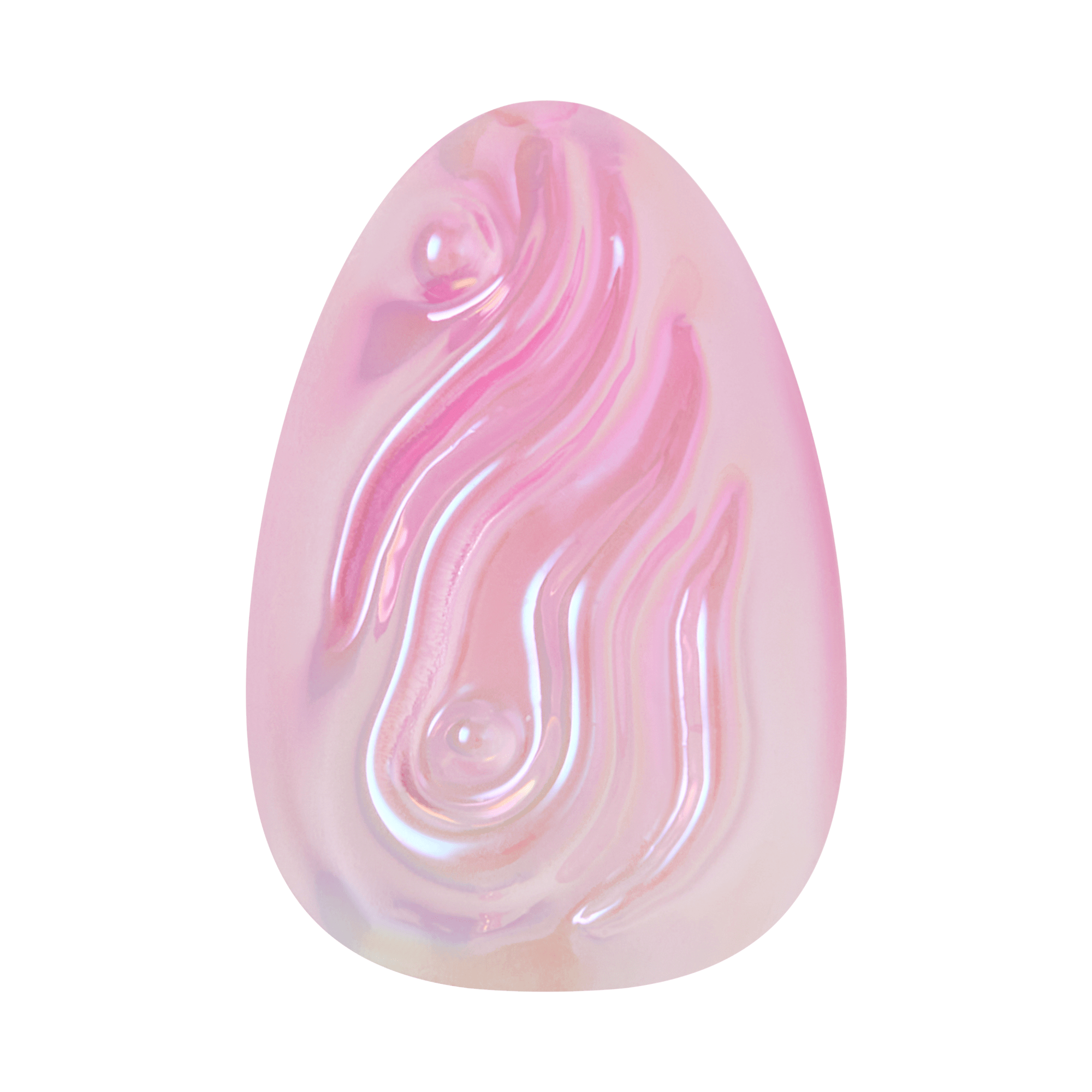 Kiss Glam Jeweled Press On Fake Glue Nails - Starry Chiffon | 3D &amp; Jeweled Design, Pink, Short, Almond