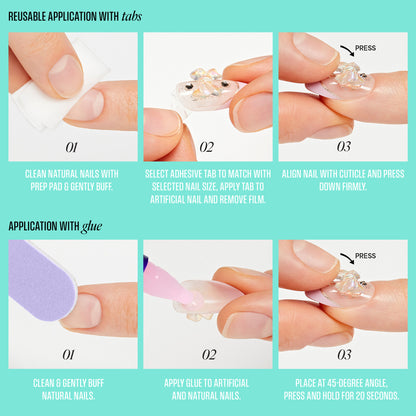 KISS ICON Press On Glue Nails - Vibrant