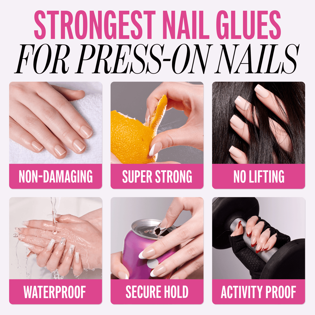 Kiss SuperBond Gel Nail Glue | Nail Adhesive, Press-On Glue, Nail Art Glue, Strong Hold, Gap Filling, Long Lasting, Up To 21-Day Wear, Water Resistant, 0.35 oz.